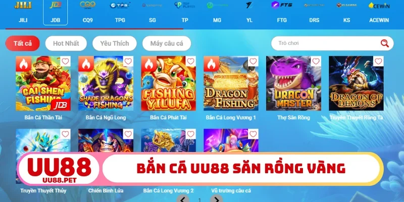 Bắn cá UU88 săn rồng vàng