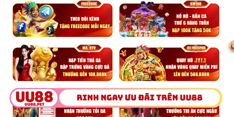 Rinh ngay ưu đãi trên UU88