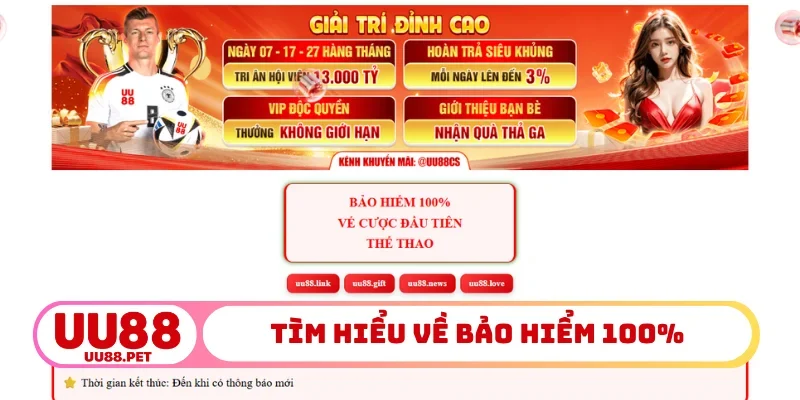 Tìm hiểu về bảo hiểm 100% đơn cược thể thao đầu tiên